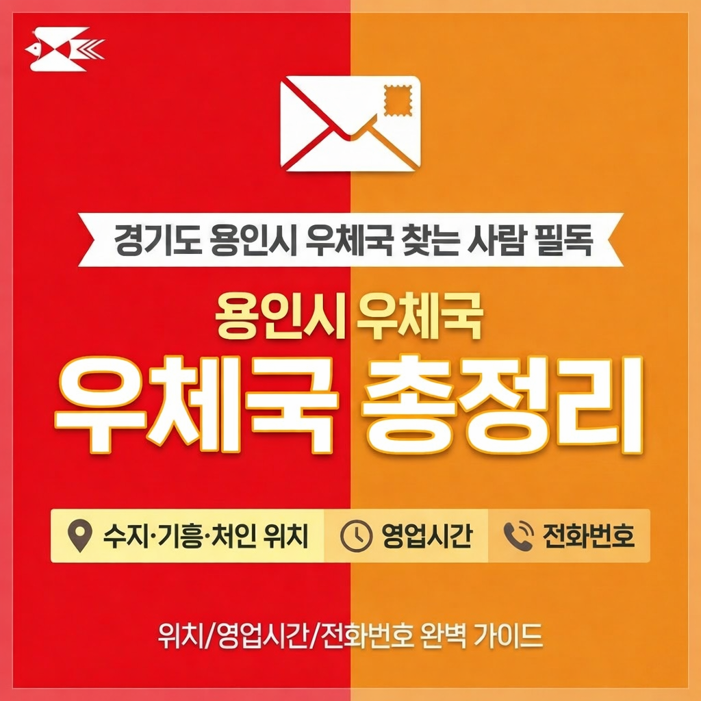 경기도 용인시 우체국 찾는 사람 필독 ｜수지구·기흥구·처인구 위치/영업시간/전화번호 총정리