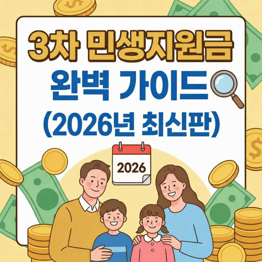 3차 민생지원금 완벽 가이드 (2026년 최신판)