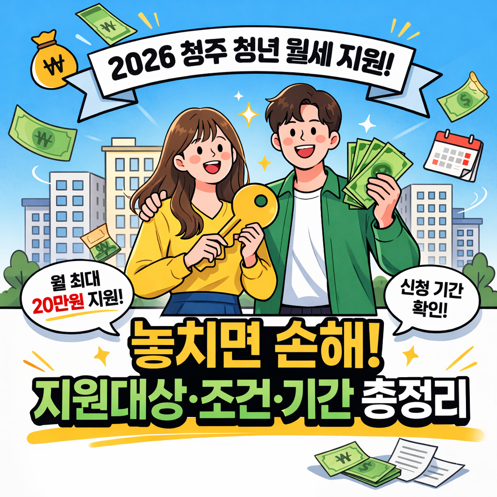 (2026 최신)청주 청년 월세 지원 신청 총정리｜지원대상·지원조건·지원기간까지