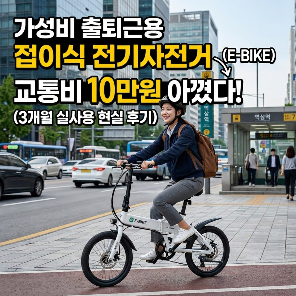 가성비 출퇴근용 접이식 전기자전거 3개월 실사용 후기｜교통비 10만원 아낀 현실 리뷰
